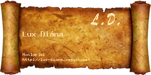 Lux Diána névjegykártya